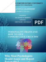 J. Petchalin-Personality Traits and How To Give Constructive Criticism