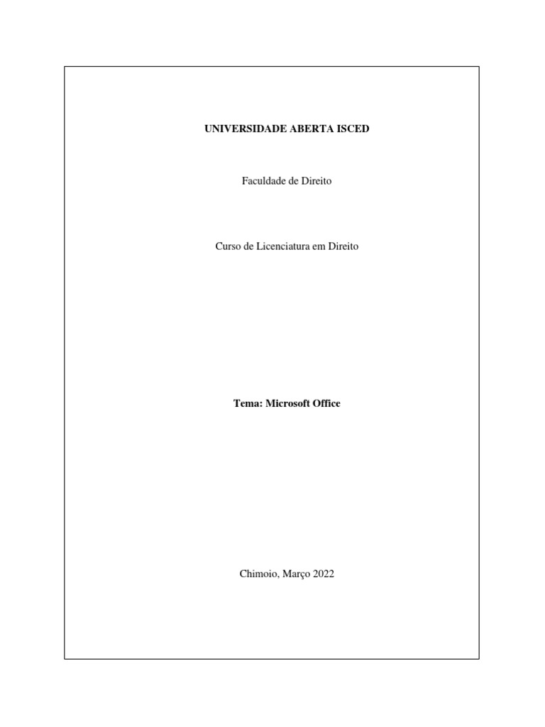 Trabalho sobre microsoft office isced pdf microsoft access