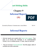 Informal Reports (Lec 13)