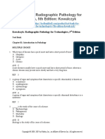 Test Bank For Radiographic Pathology For Technologists 5th Edition Kowalczyk