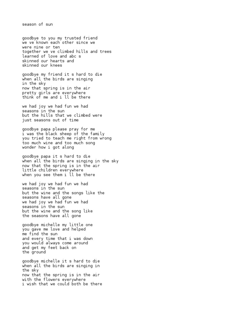 Goodbye To You My Trusted Friend Pdf