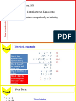 Simultaneous Equations Substituting