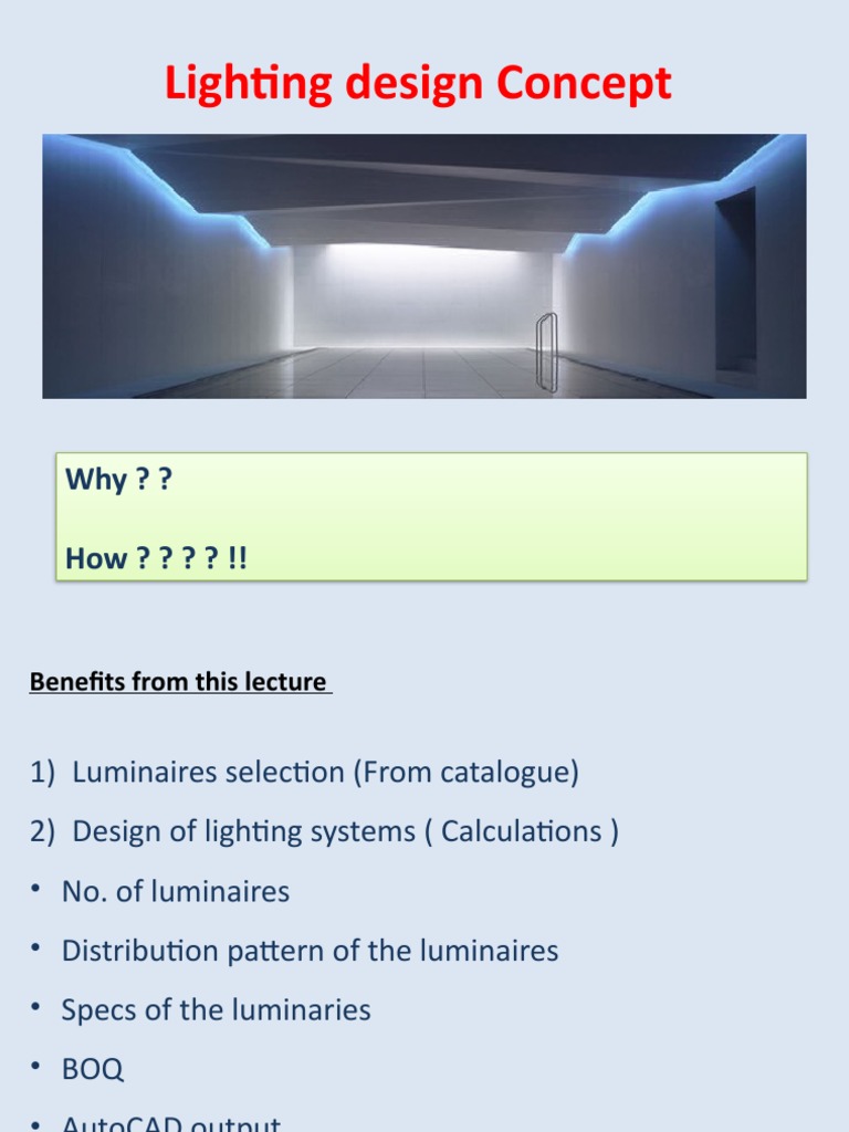 Lighting Design Concepts and Calculations | PDF | Incandescent Light ...
