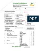 Assessment of Motor Repertoire - 3 To 5 Months