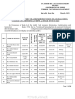 Seniority List of Asstt. Prof. (BS-18) (Male) As Stood On 06-03-2023 (SEND TO SGA&CD)