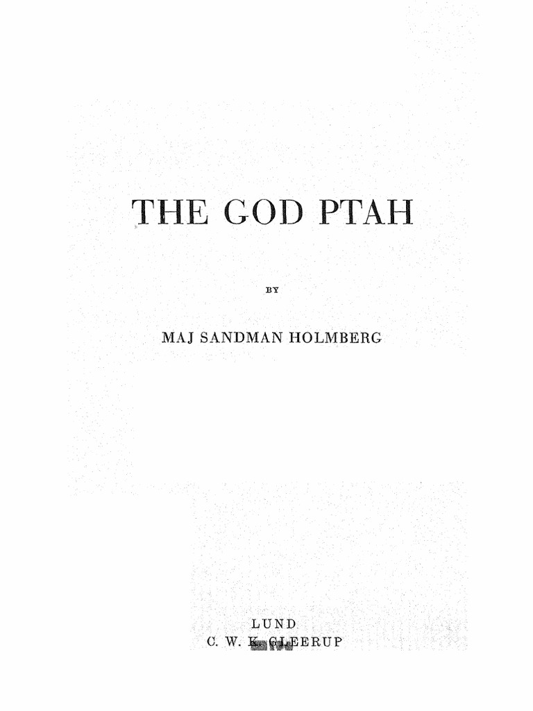 The God Ptah | PDF