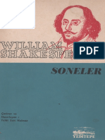 William Shakespeare Soneler Yeditepe Yayınları