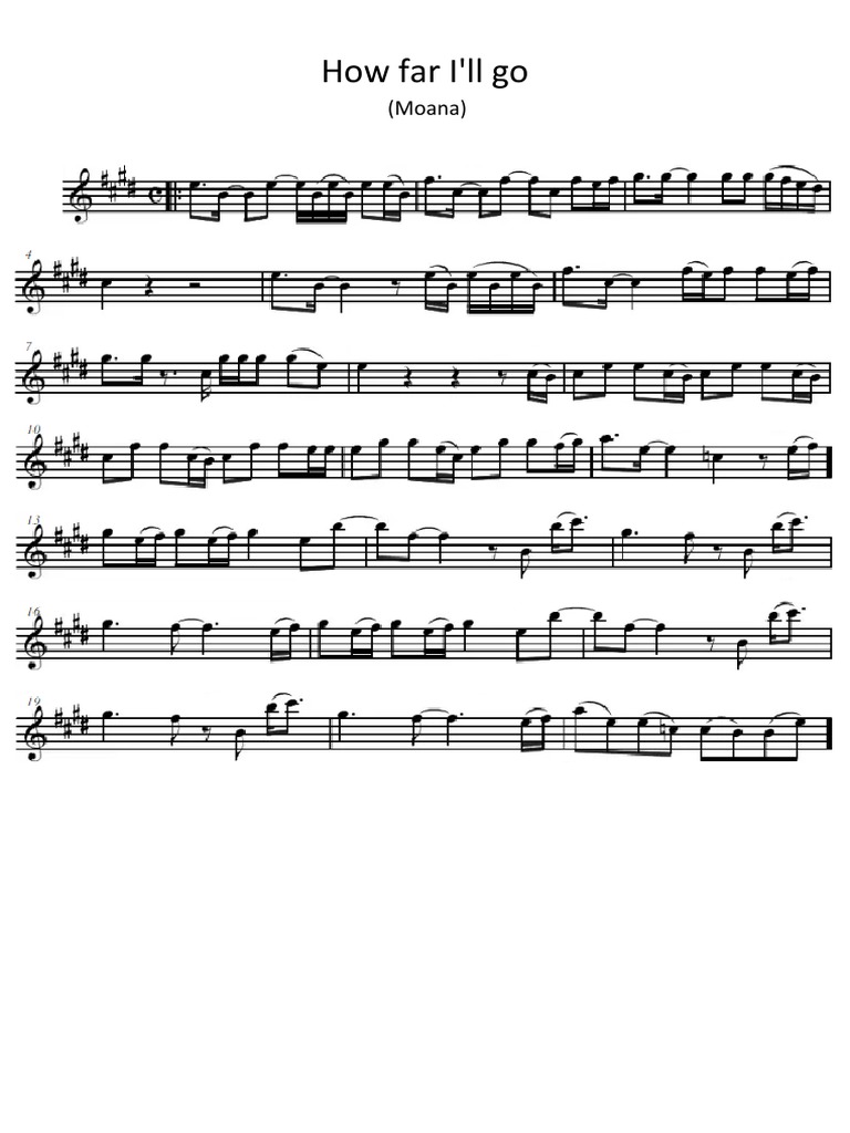 How Far I Violino PDF