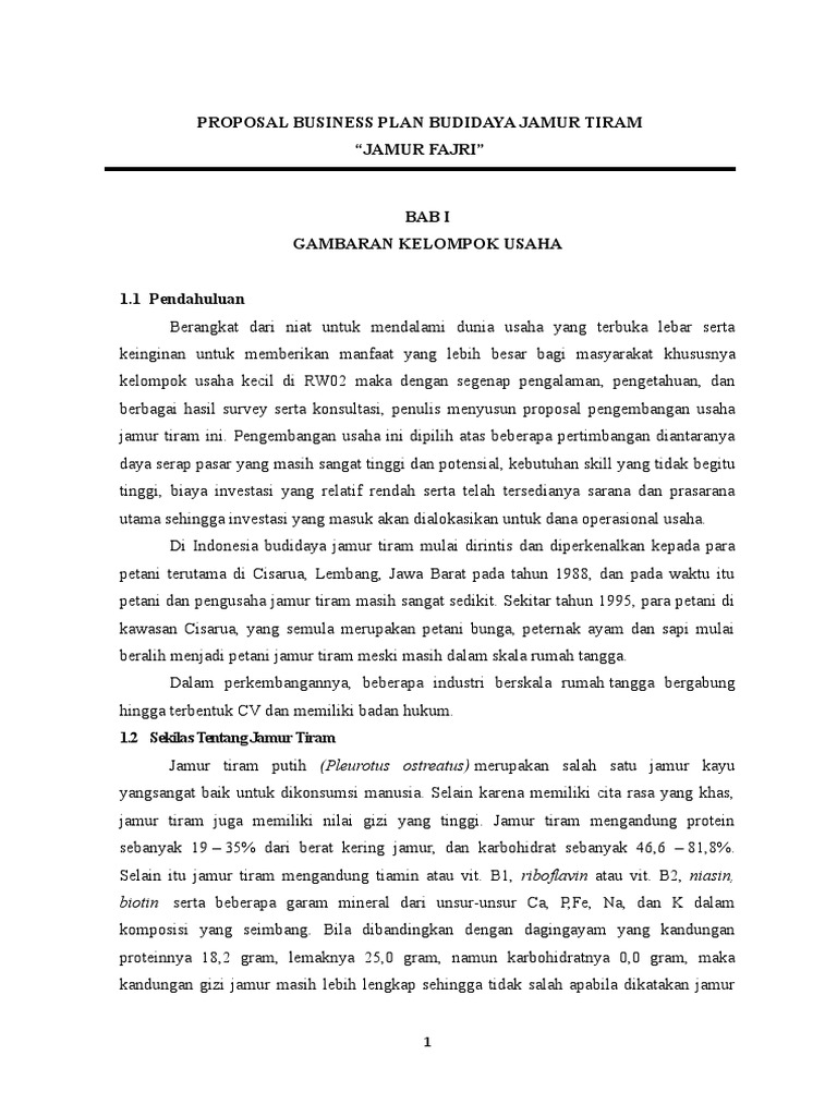 REV Proposal Jamur Tiram PDF