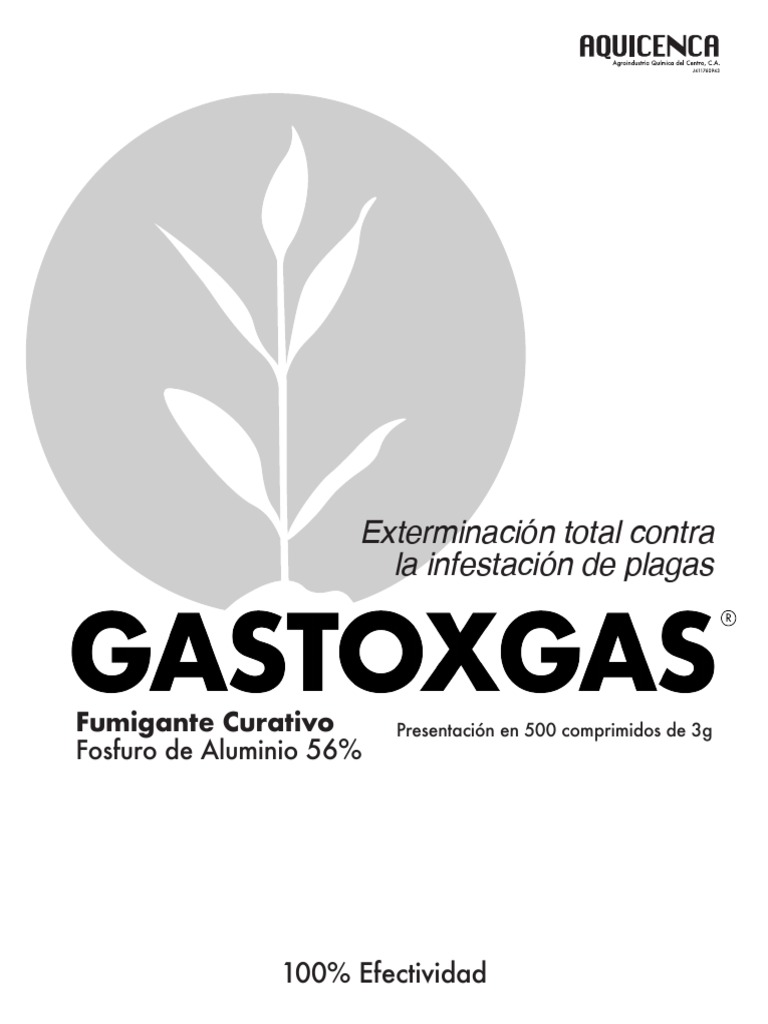 Gastoxin: Fumigante Fosfuro de Aluminio | PDF | Aluminio | Agua