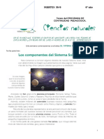 6º CIENCIAS NATURALES Componentes Del Sist Solar