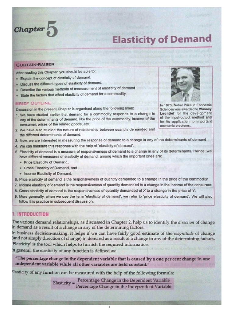 Chapter 2 The Demand Analysis Or Pdf Or Demand Or Price Elasticity Of Demand