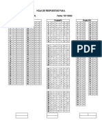 PMA Hoja de Respuesta I, II, III