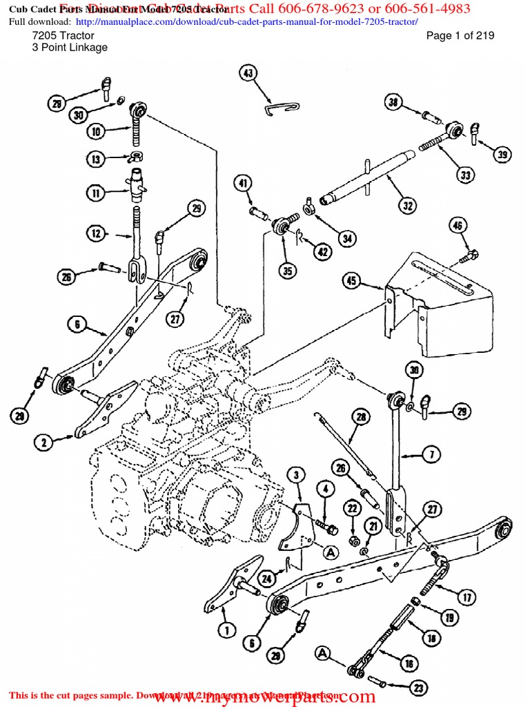 Cub Cadet Parts Manual For Model 7205 Tractor | PDF | Tractor | Clutch