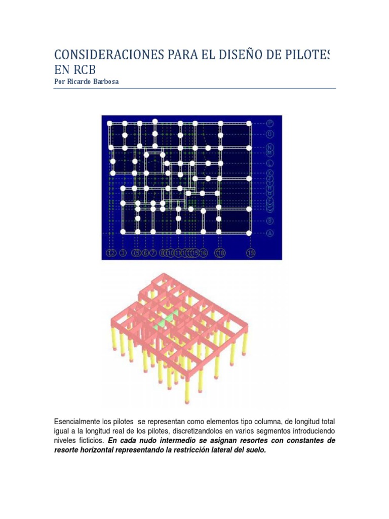 Diseño y medidas de pilotes en RCB | PDF | Fundación profunda ...