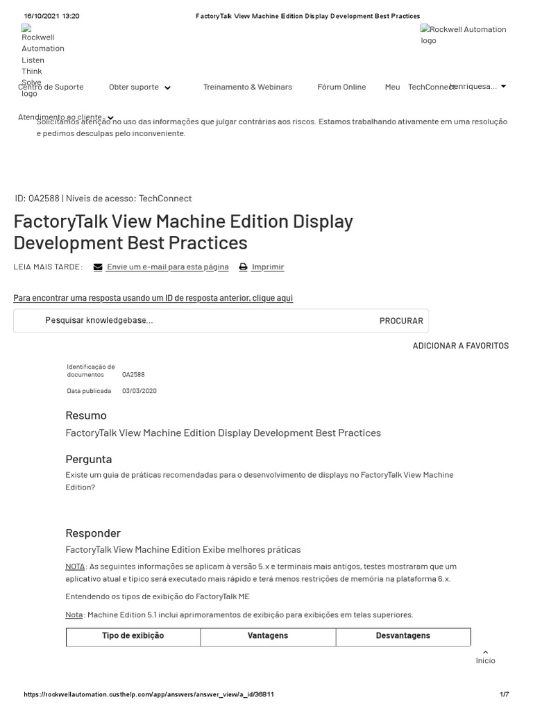 Melhores Práticas para FactoryTalk ME | PDF | Armazenamento de dados de ...