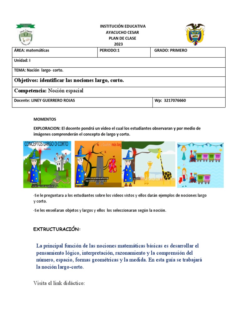 Plan de Clases de Matemáticas 1° Grado | PDF | Conjunto (Matemáticas ...