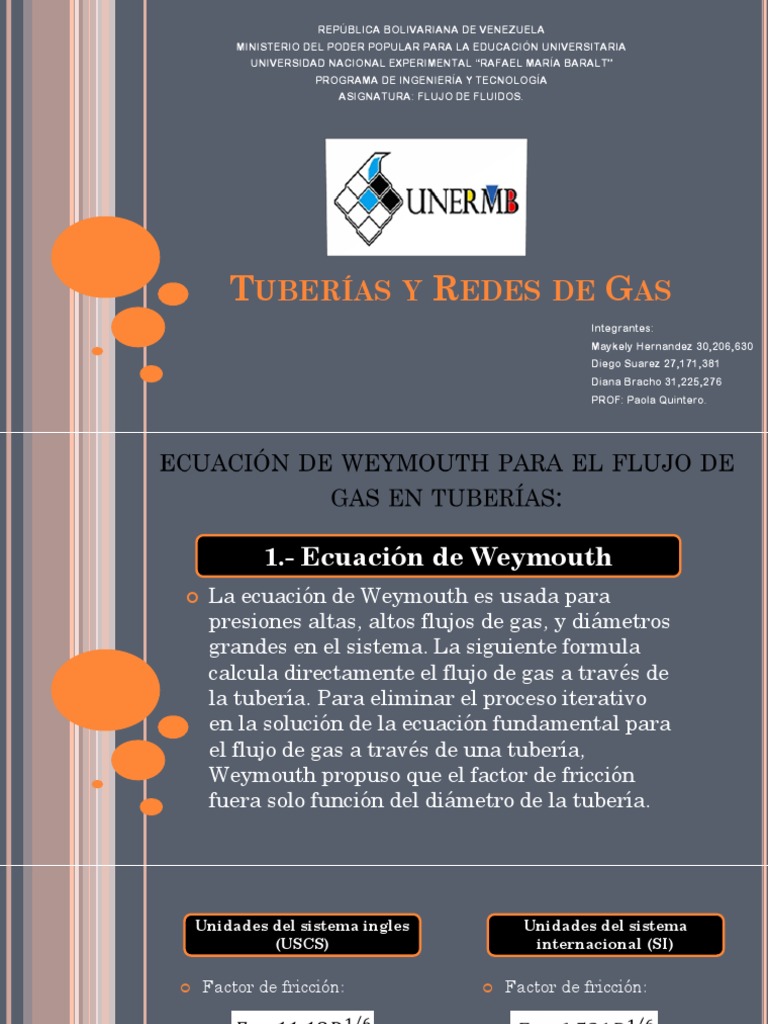 Ecuaciones de Flujo en Tuberías de Gas | PDF | Gases | Presión