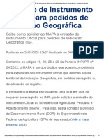 Emissão de Instrumento Oficial para Pedidos de Indicação Geográfica - Português (Brasil)