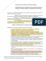 Reglamentación para Maestro de Materias Especiales - S.A.F