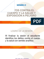 Sesión 2:: Delitos Contra El Cuerpo Y La Salud Y Exposición A Peligro