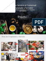 Área de Servicio Al Comensal (Emplatado y Servido) : Descripción Del Diagrama de Flujo Y Probable Equipamiento