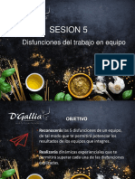 Sesion 5: Disfunciones Del Trabajo en Equipo