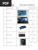 Chips Key Arduino Quotation List