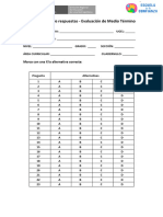 Ficha de Respuestas Evaluación de Medio Término