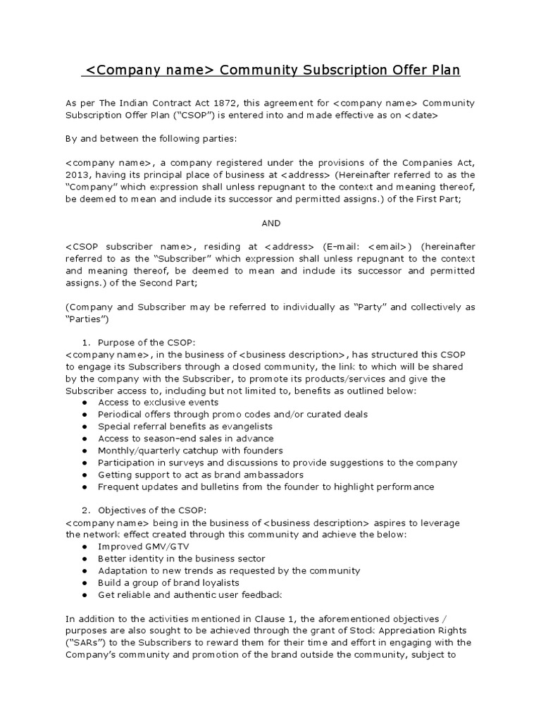 Praush PDF Stocks Subscription Business Model