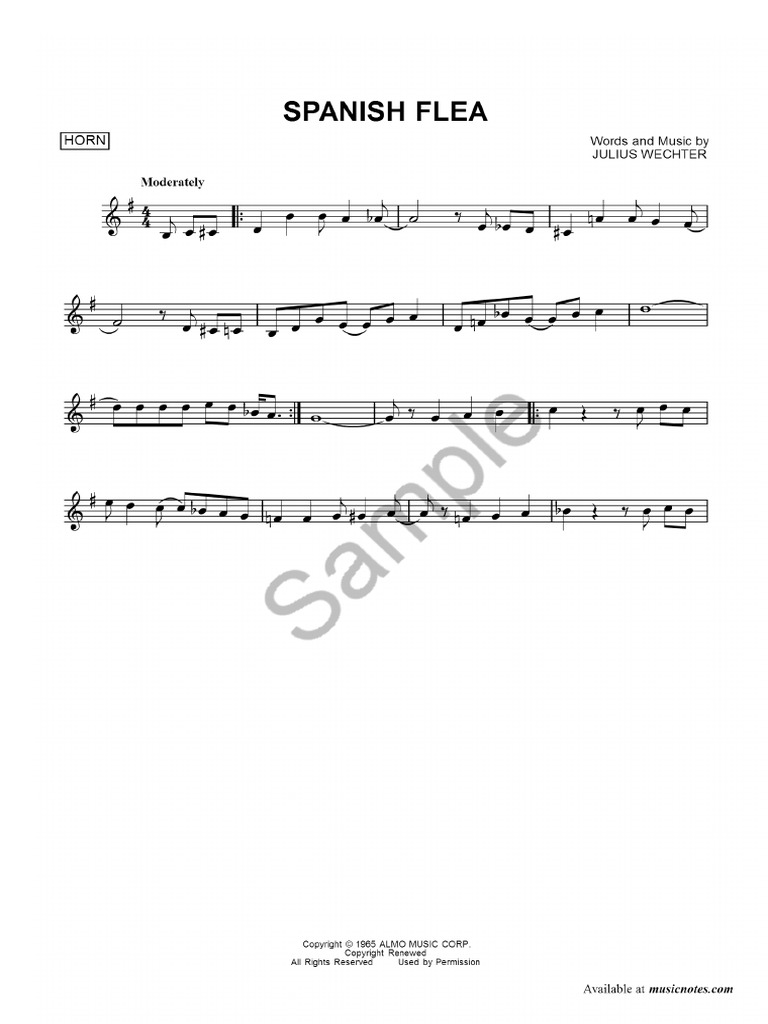 Herb Alpert & The Tijuana Brass Spanish Flea Sheet Music Download