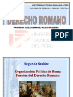 Segunda Sesión - Estado de Las Instituciones Políticas y Fuentes Del Derecho Romano