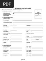 Ibpo Application For Employment Form