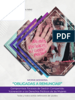 Informe Defensorialobligadas A Renunciar" Compromisos Forzosos de Gestion Compartidavulneracion A Los Derechos Politicos de Las Mujeres