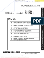 New Holland Excavator E215b Japan t3 Afme en Service Manual