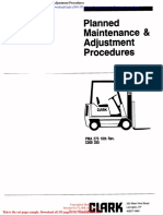 Clark c500 355 Planned Maintenance Adjustment Procedures