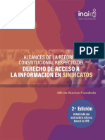 Reforma Constitucional Acceso A La Infomación en Sindicatos