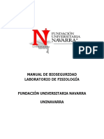Manual de Bioseguridad - Laboratorio de Fisiología