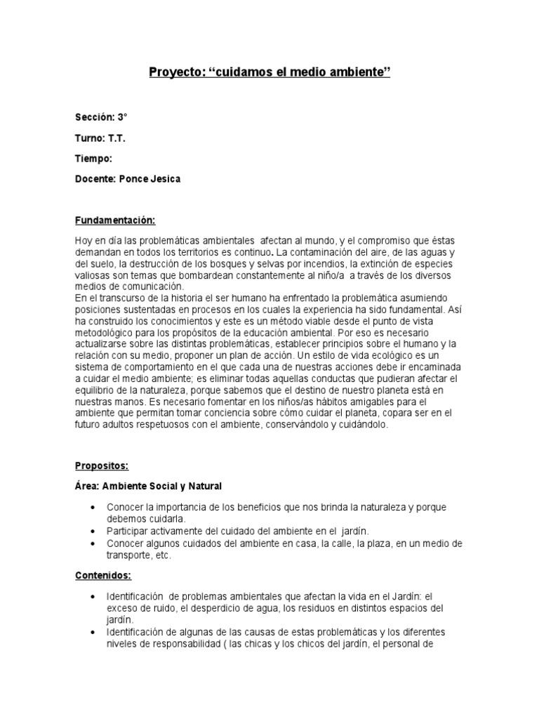 Proyecto Medio Ambiente | PDF | Entorno natural | Residuos