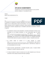 Modelo Carta No Autorizo Vacunacion Campaña 24 Abril 2023