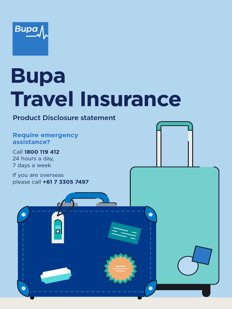 Bupa Travel Insurance PDS PDF Insurance Travel Visa