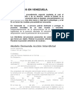 Modelo Demanda Acción Interdictal Venezolana