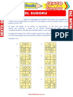 El Sudoku para Sexto Grado de Primaria