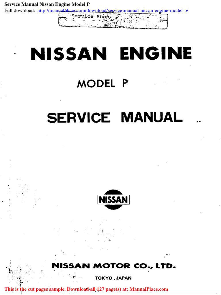 日産　MA系エンジン　整備解説書 Service Manual Nissan Engine Model P | PDF | Piston | Engines