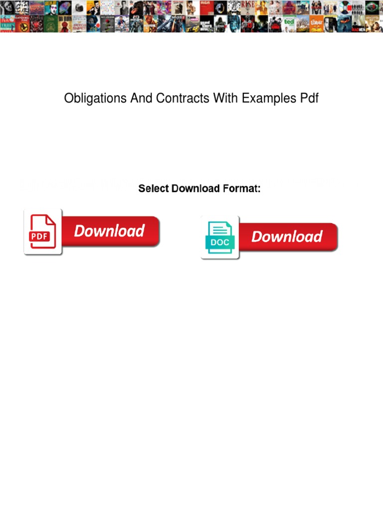 Obligations and Contracts With Examples PDF | PDF | Indemnity | Breach ...