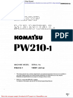 Komatsu Wheeled Excavators Pw210 1 Shop Manual