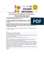 Avaliação Institucional Professor