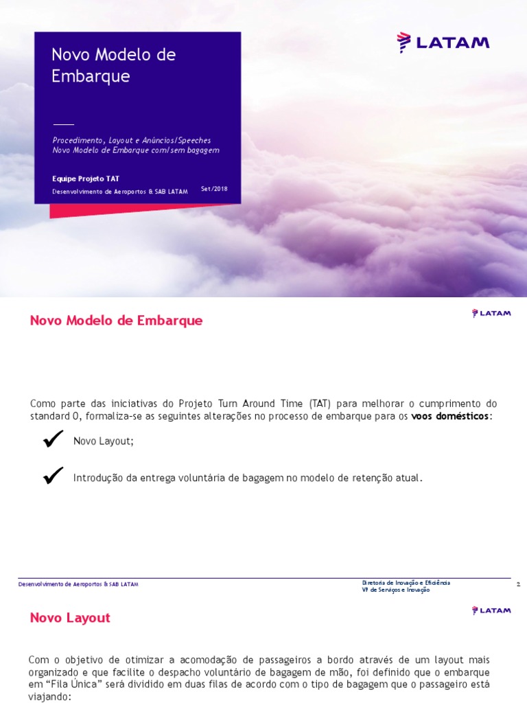 Novo Procedimento de Embarque LATAM | PDF | Aeroporto | Inovação