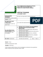 Kertas Tugasan: Kod Dan Nama Program / Tahap / Level No. Dan Tajuk Unit Kompetensi