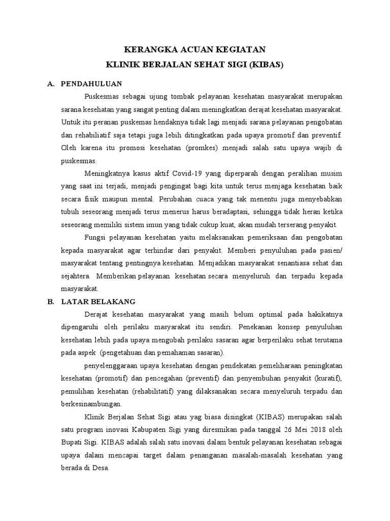 Klinik KIBAS: Pelayanan Kesehatan Sigi | PDF | Kesehatan Holistik